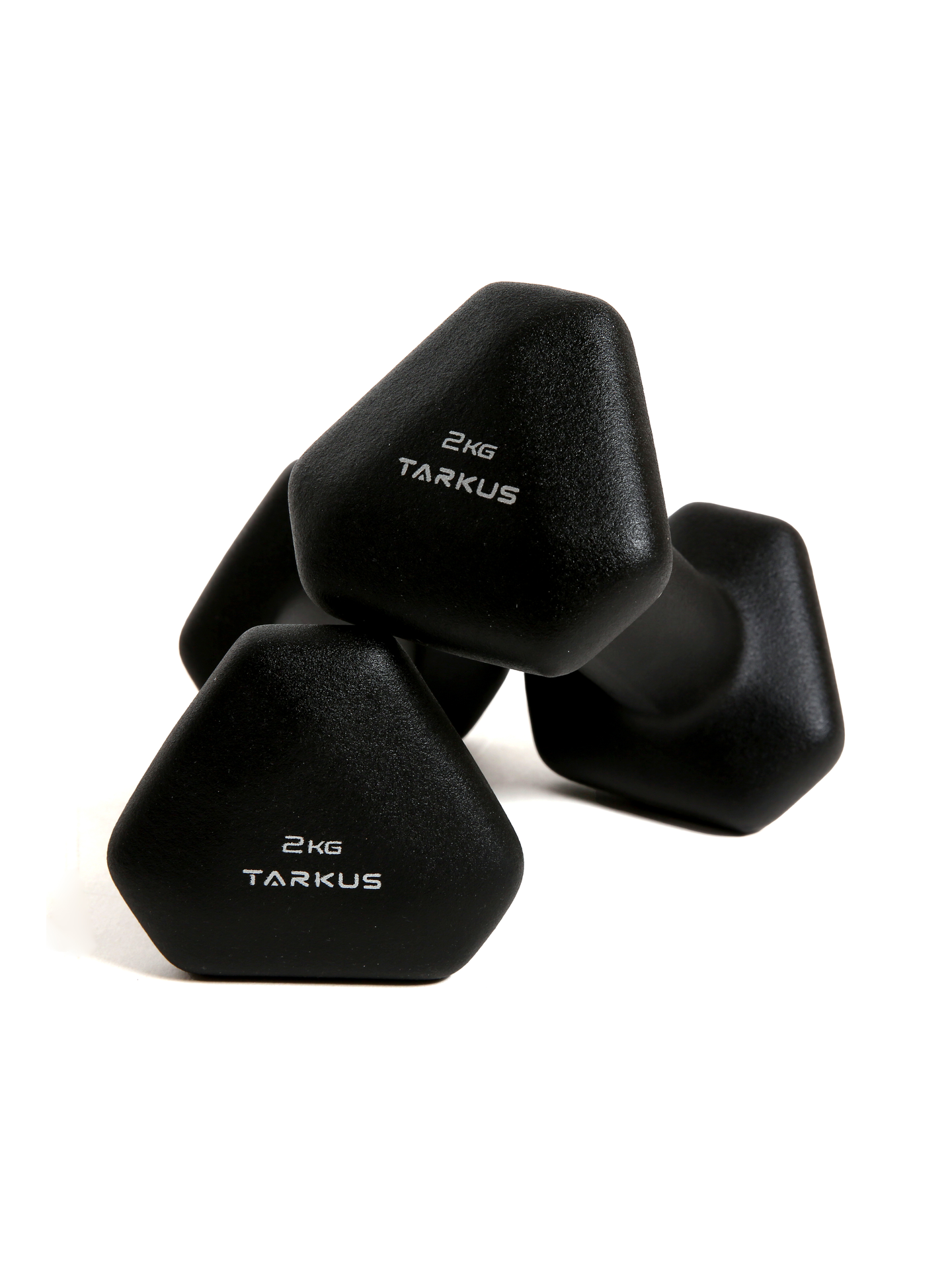 Гантель неопреновая TARKUS DB-205, 2 кг, черный, 2 шт.